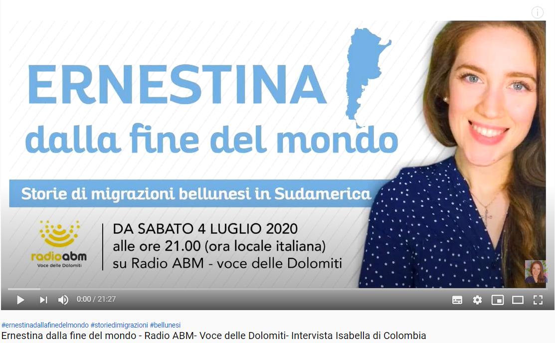 La Bernardi en el programa ´Ernestina dalla fine del mondo´